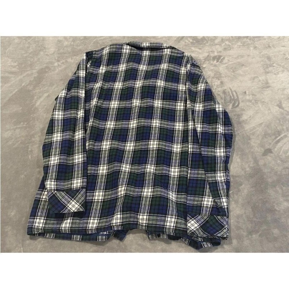 Pendleton Men's Long Sleeve Button Up Shirt Blue Green Plaid Size Large - Picture 2 of 5